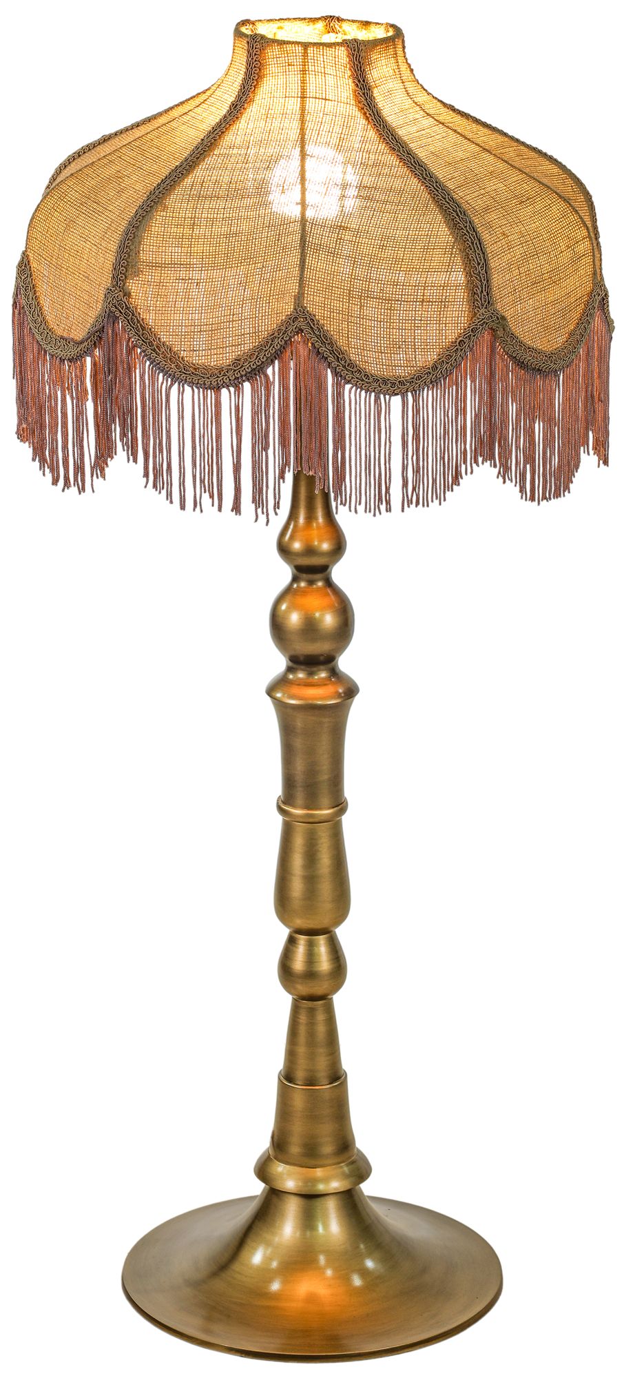Thumbnail2 of Buchanan Jute Fringed Scalloped Table Lamp more views