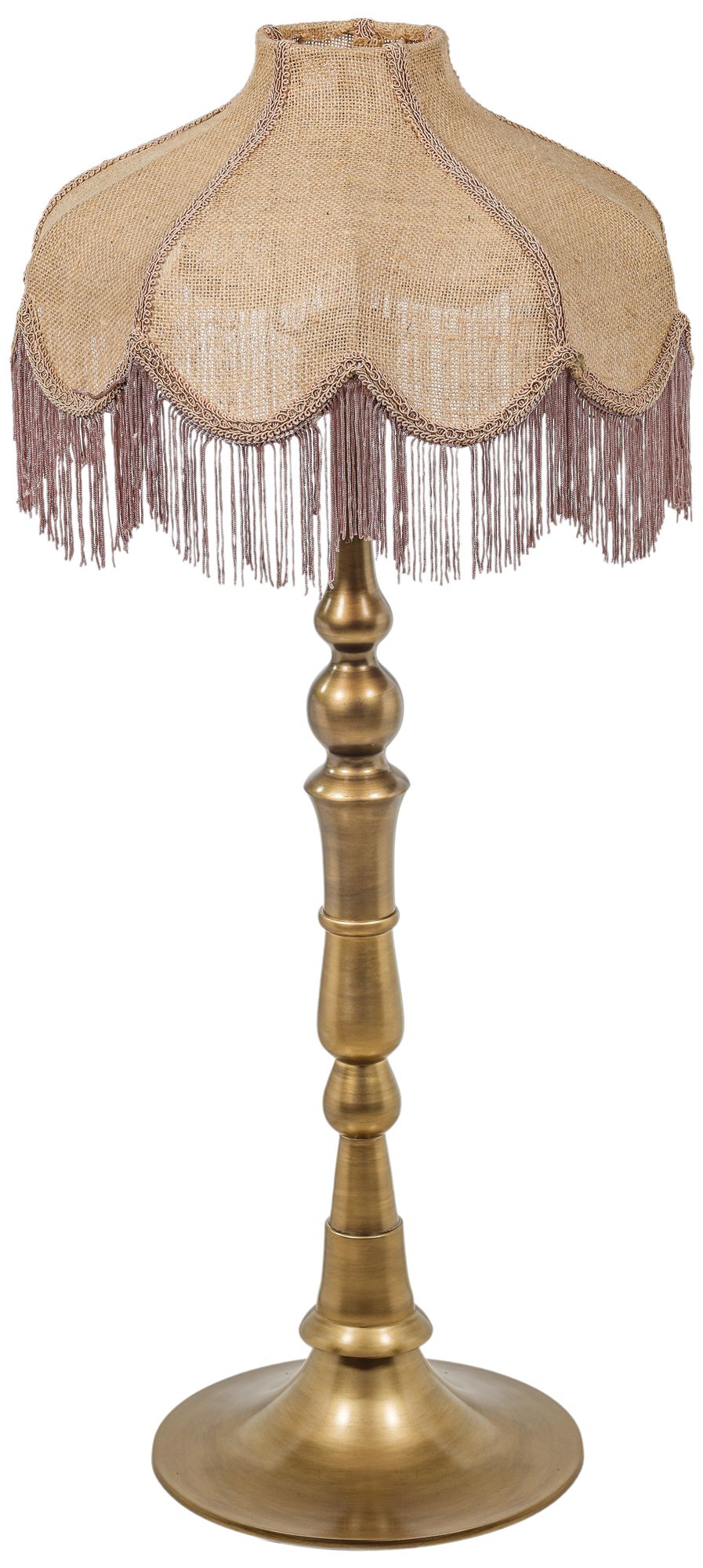 Thumbnail3 of Buchanan Jute Fringed Scalloped Table Lamp more views