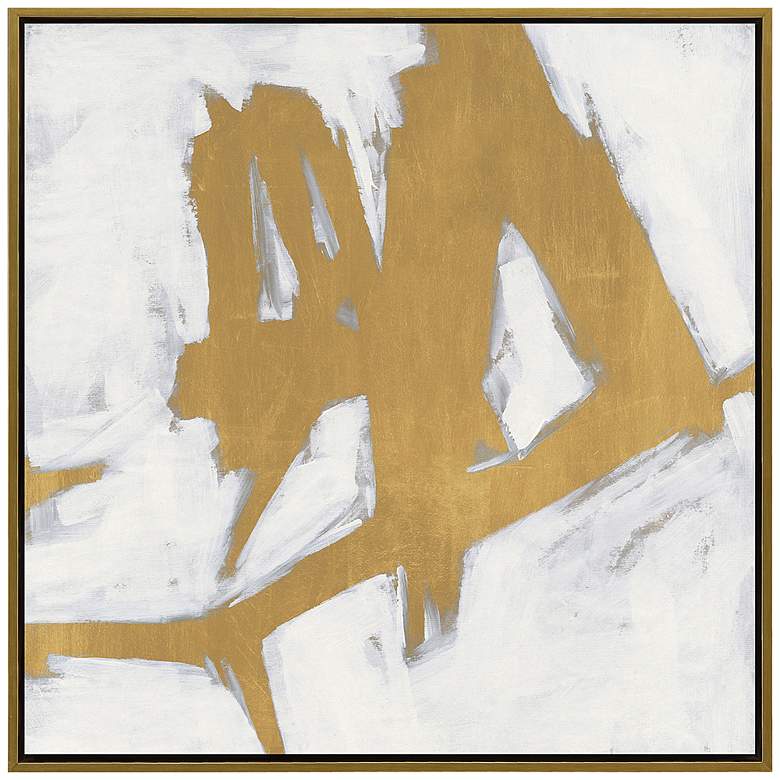 Image 1 Bucheon - Gold 25" Square Framed Giclee Wall Art