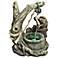 Bucket and Well Aged Wood 13" High Tabletop Fountain