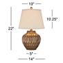 Buckhead Bronze 22" High Accent Urn Table Lamp With USB Dimmer