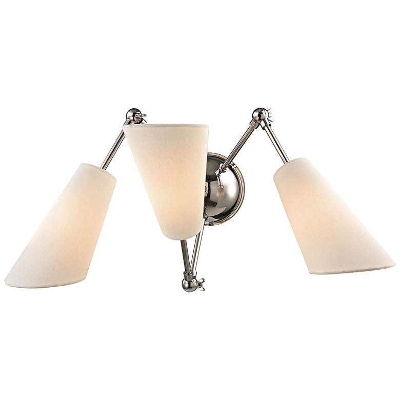 Image 1 Buckingham 11 1/2" High Polished Nickel Wall Sconce