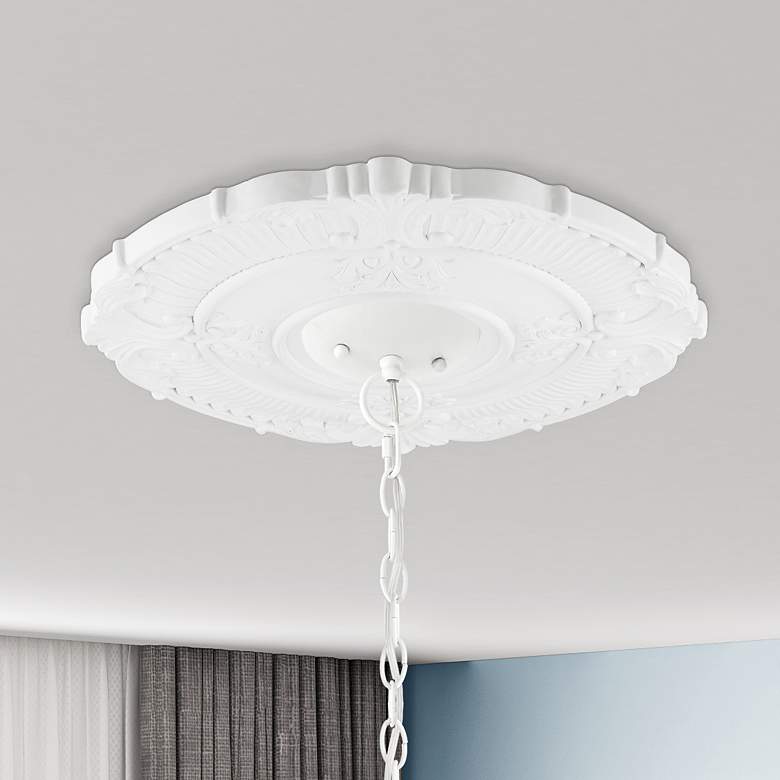 Image 1 Buckingham 18" White Polyurethane Ceiling Medallion