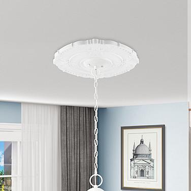 Buckingham 18" White Polyurethane Ceiling Medallion