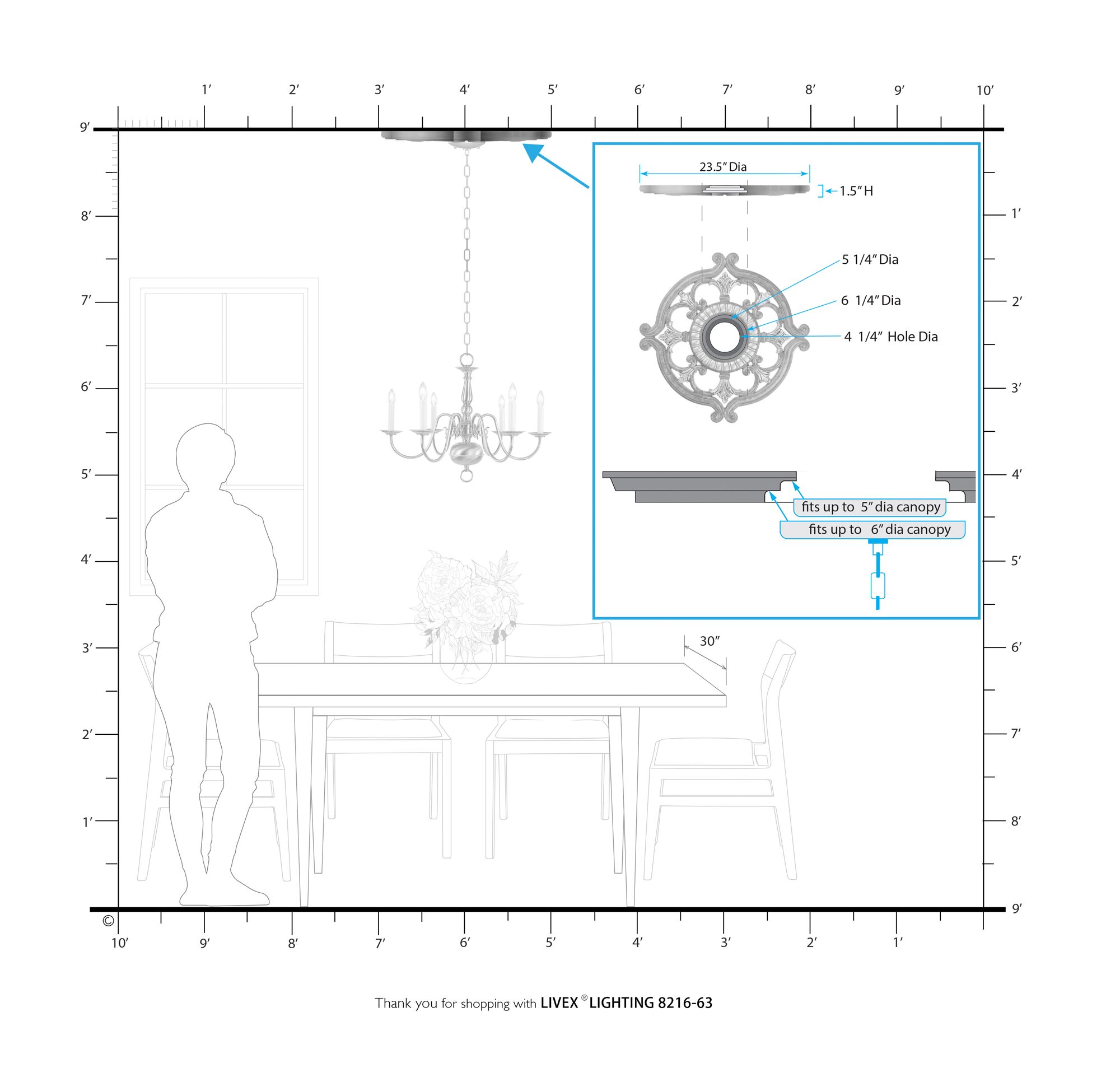 Buckingham 23.5-in x 23.5-in Verona Bronze Polyurethane Ceiling Medallion