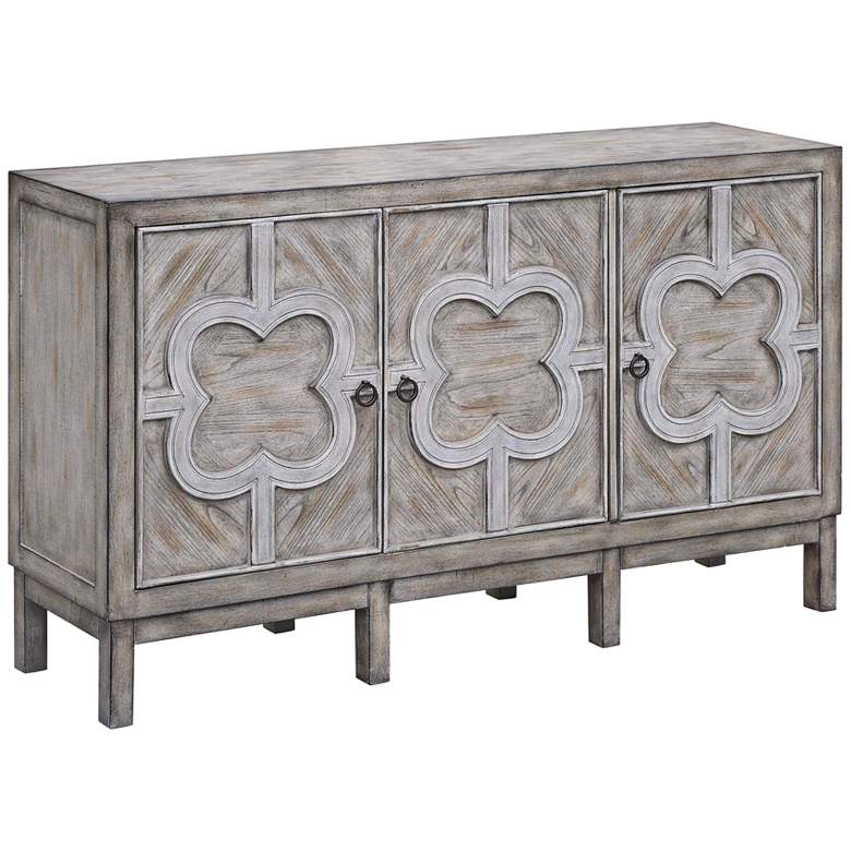 Image 1 Buckingham 60" Wide Gray Wash Veneer 3-Door Sideboard