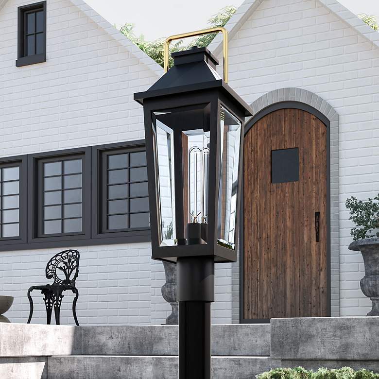 Image 1 Buckley 1-Light Matte Black Outdoor Post Lantern