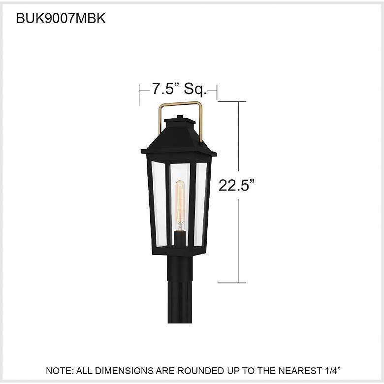 Image 7 Buckley 1-Light Matte Black Outdoor Post Lantern more views