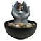 Buddha Hands 11" High Charcoal LED Lighted Tabletop Fountain