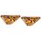Budding Branch 14" Wide Tiffany-Style Glass Wall Sconce Set of 2
