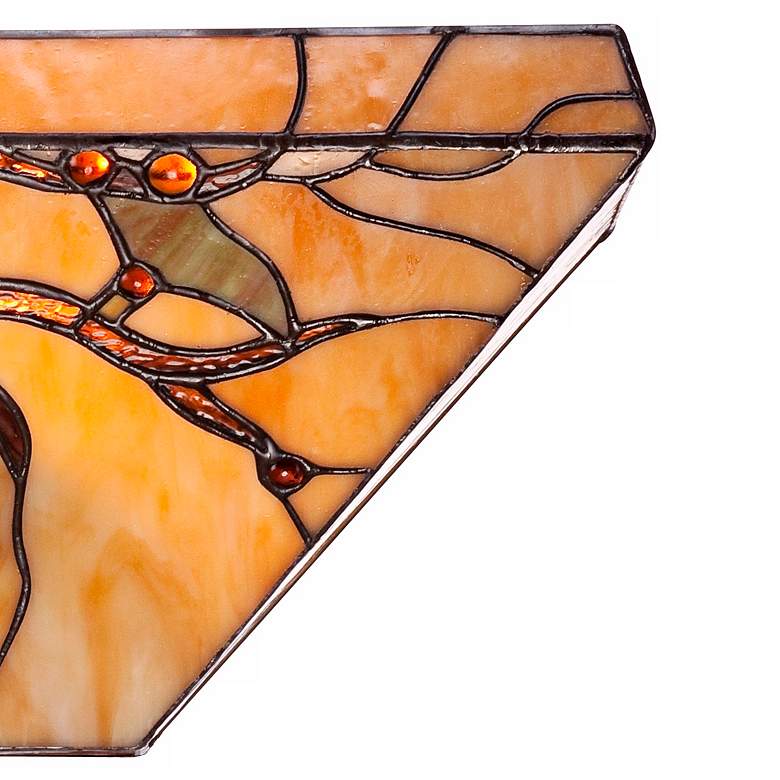 Image 4 Budding Branch 14" Wide Tiffany-Style Glass Wall Sconce Set of 2 more views