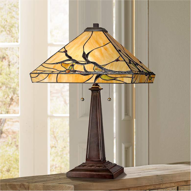 Image 1 Budding Branch Robert Louis Table Lamp with 17W LED Bulbs