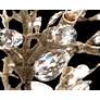 Budding Crystal 39" Wide Antique Silver 10-Light Chandelier