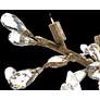 Budding Crystal 39" Wide Antique Silver 10-Light Chandelier