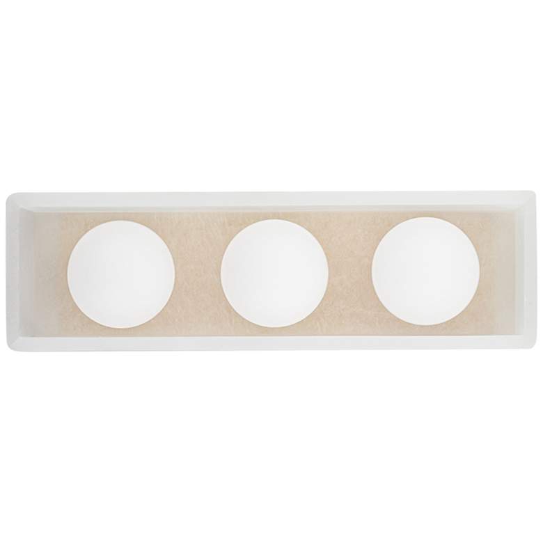 Image 6 Budnick 15 1/2" Wide Alabaster Shell 3-Light LED Bath Light more views