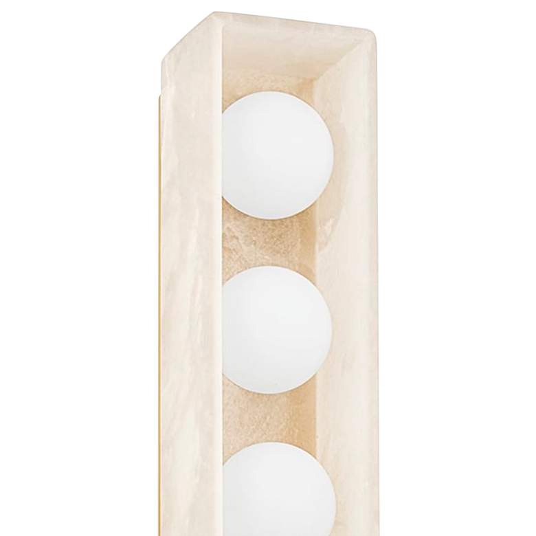Image 2 Budnick 24 1/2" Wide Alabaster Shell 5-Light LED Bath Light more views