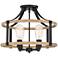 Buford 18" Wide Wood and Metal 4-Light Ceiling Light