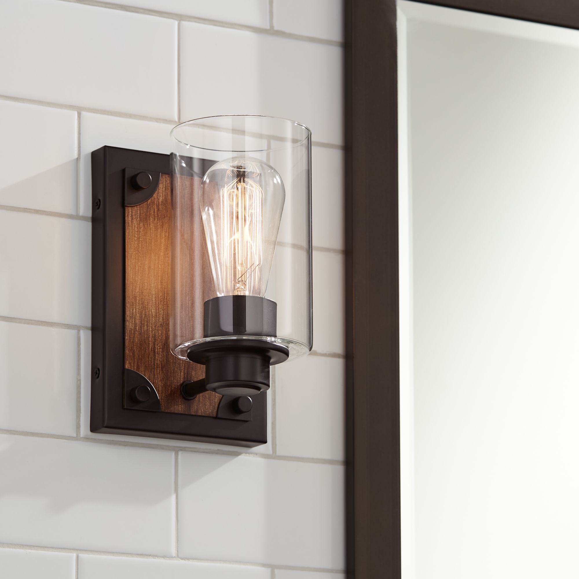 rustic wall sconce light