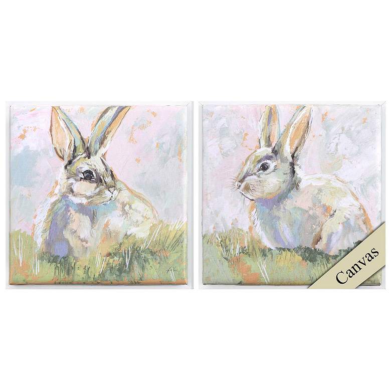 Image 1 Bugsy Piper 9"W x 9"H Canvas Set of 2