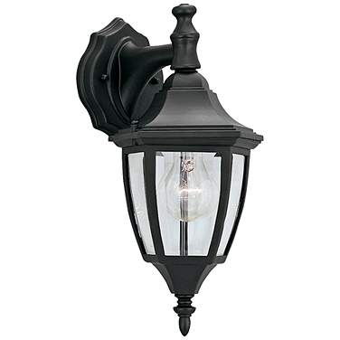 Builder 14 1/4" High Top-Mount Black Outdoor Wall Light
