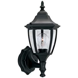 Image1 of Builder 14 1/4" High Bottom-Mount Traditional Black Outdoor Wall Light