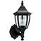 Builder 14 1/4" High Bottom-Mount Traditional Black Outdoor Wall Light