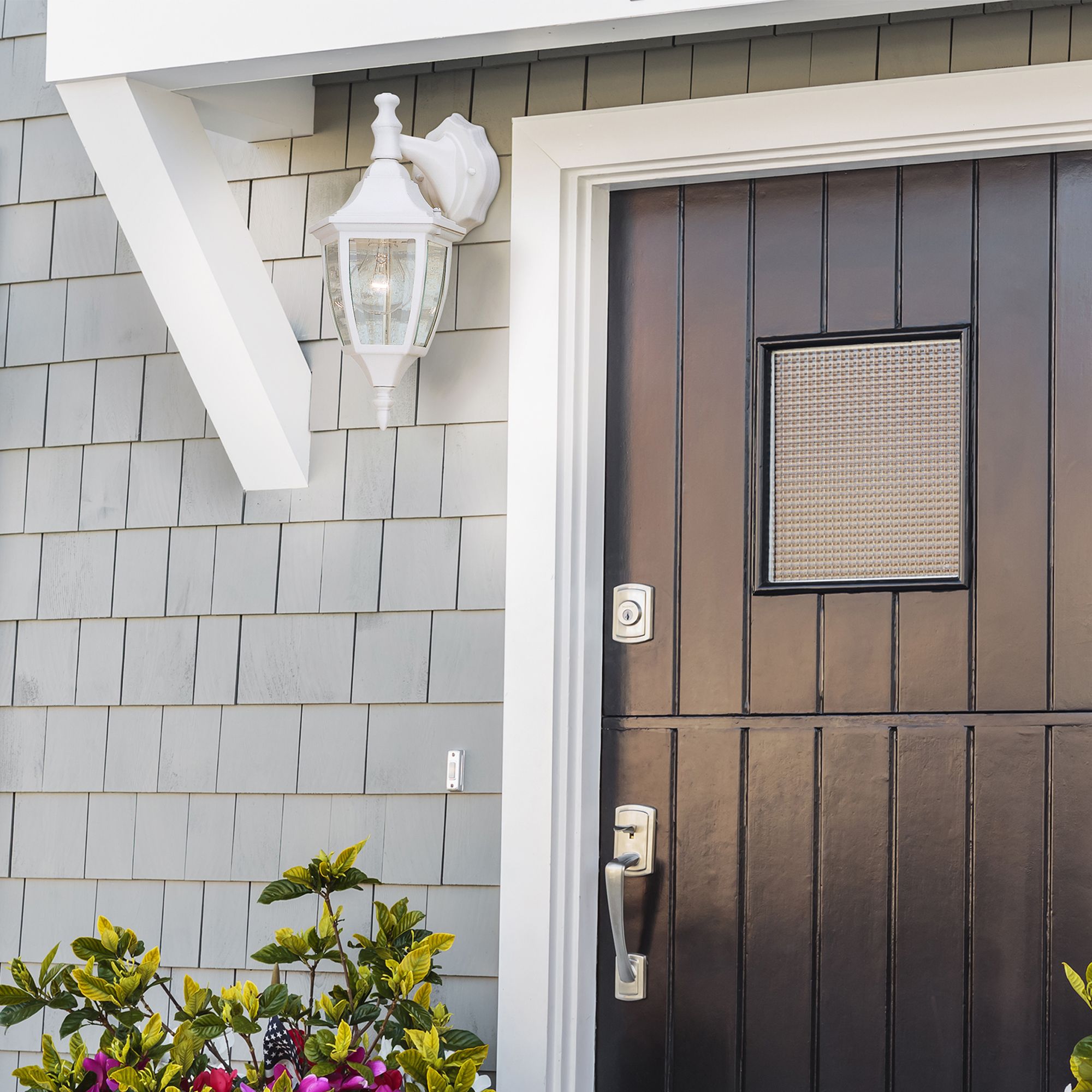 Image 6 Builder 14 1/4" High Top-Mount White Outdoor Wall Light more views