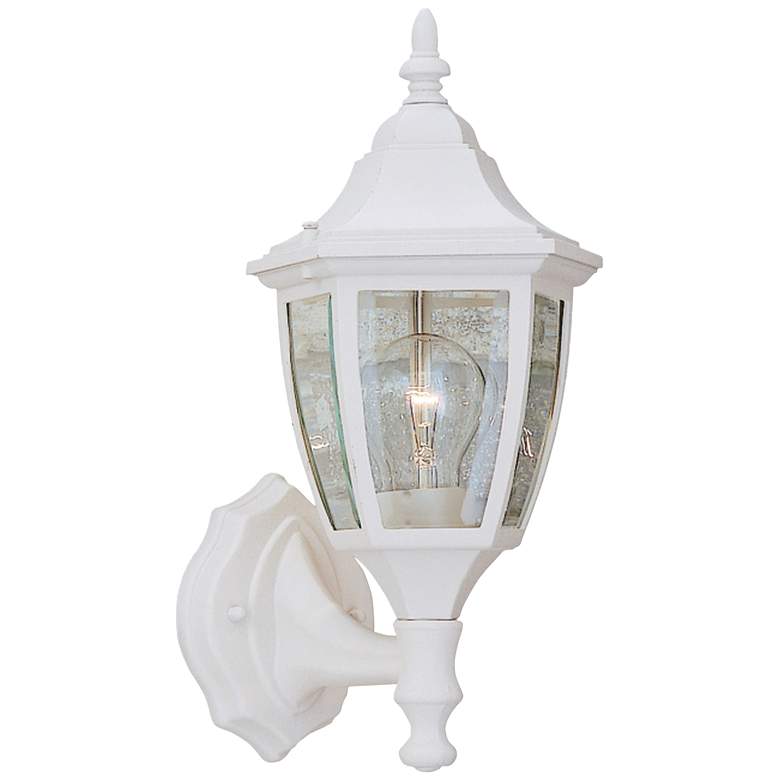 Image 1 Builder 14 1/4 inchH Bottom-Mount White Outdoor Wall Light