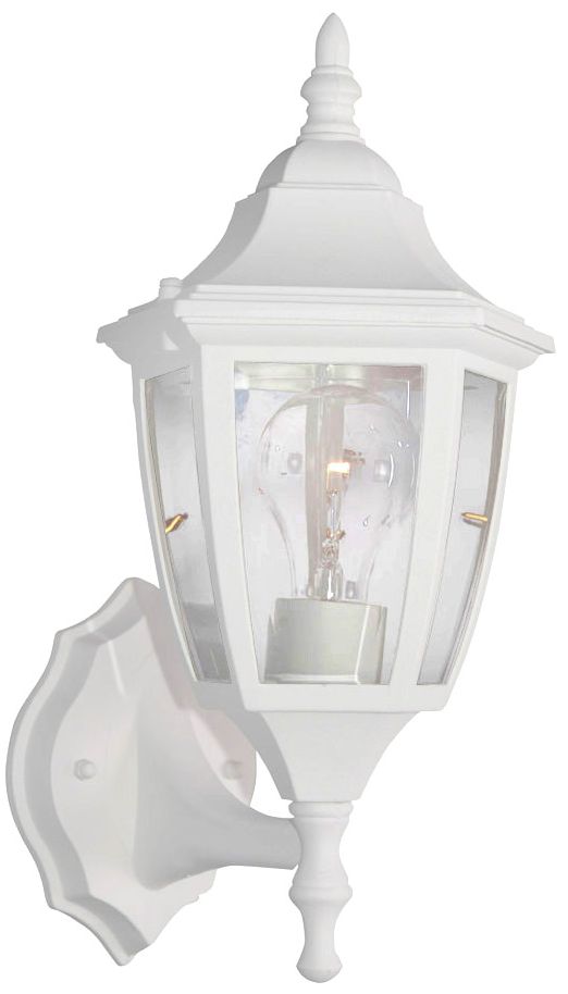 Image 2 Builder 14 1/4"H Bottom-Mount White Outdoor Wall Light more views