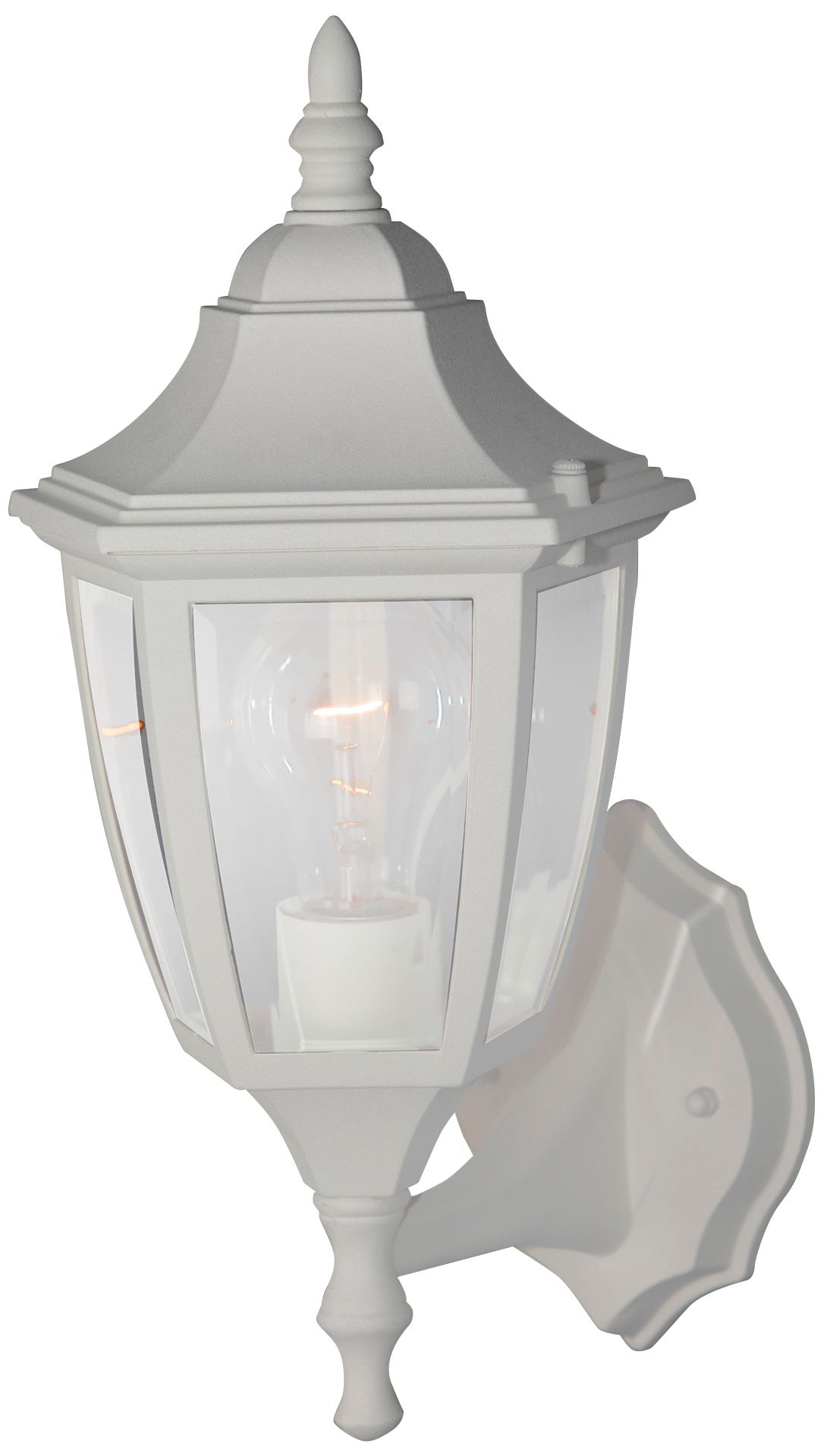 Image 3 Builder 14 1/4"H Bottom-Mount White Outdoor Wall Light more views