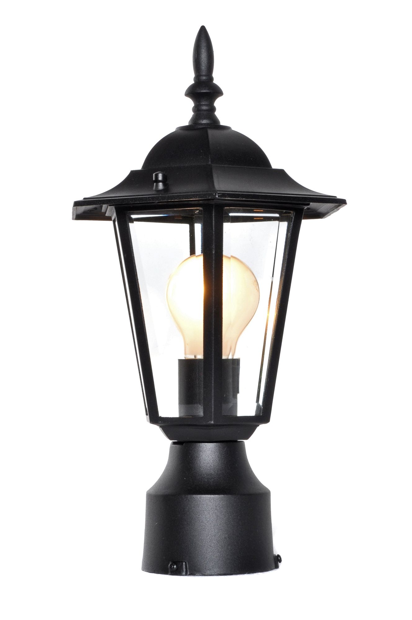 Image 2 Builder Cast 1-Light Outdoor Pole/Post Lantern Black more views