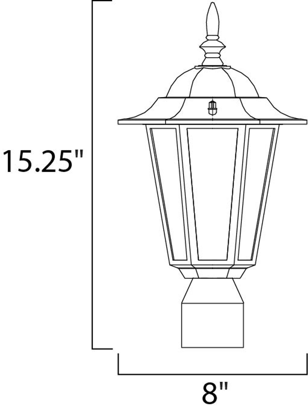 Image 3 Builder Cast 1-Light Outdoor Pole/Post Lantern Black more views