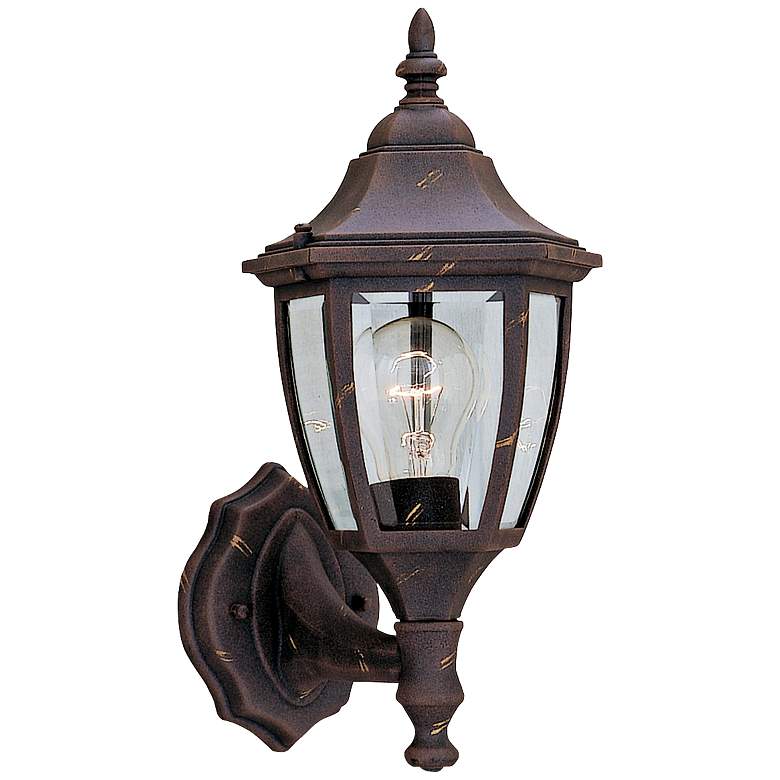 Image 1 Builder Collection 14 1/4" High Bottom-Mount Gold Outdoor Wall Light