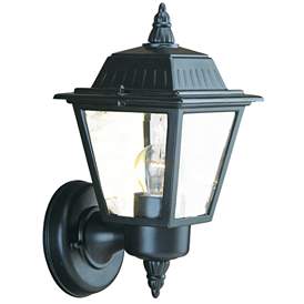 Image1 of Builders Choice 10-in H Matte Black Outdoor Wall Light