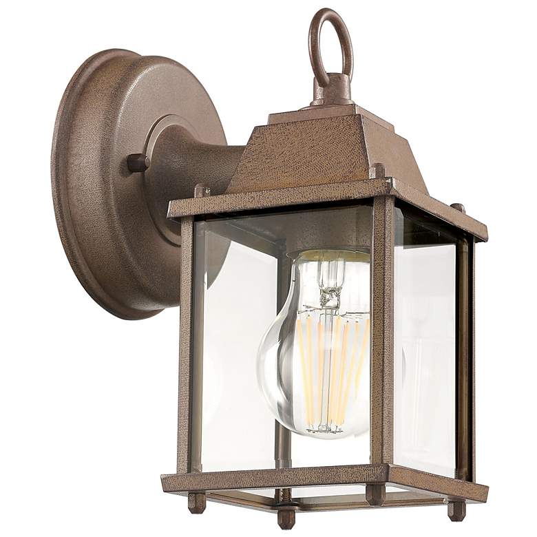 Image 1 Builders Choice 8-in H Burled Walnut Medium Base (E-26) Outdoor Wall Light