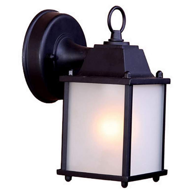 Image 1 Builders Choice 8-in H Matte Black Medium Base (E-26) Outdoor Wall Light