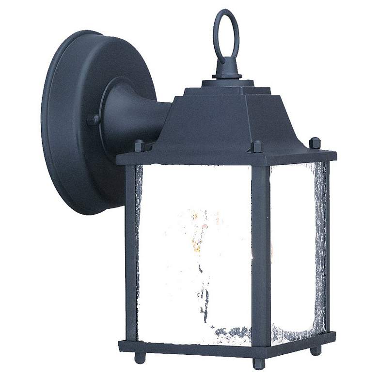 Image 1 Builders Choice 8-in H Matte Black Medium Base (E-26) Outdoor Wall Light
