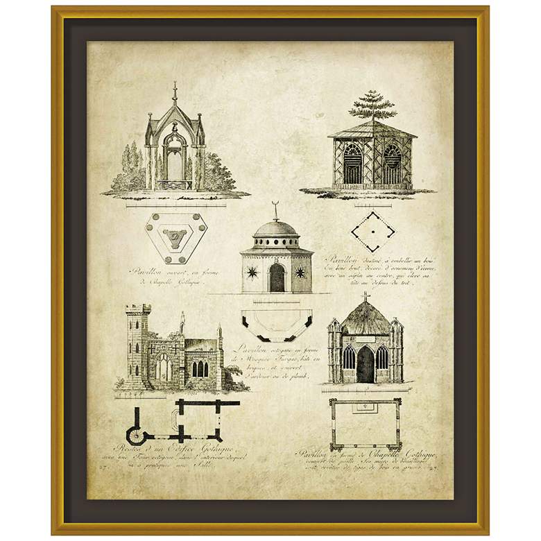 Image 1 Building Street B 23 1/4 inchH Vintage Style Framed Wall Art