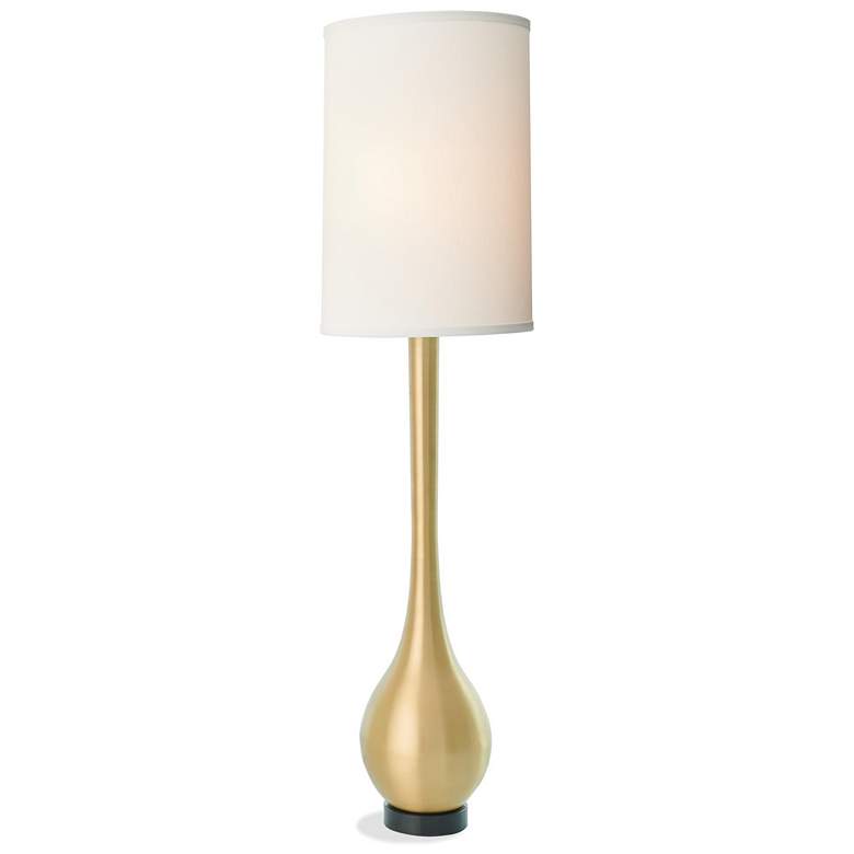 Image 1 Bulb Floor Lamp-Brushed Brass