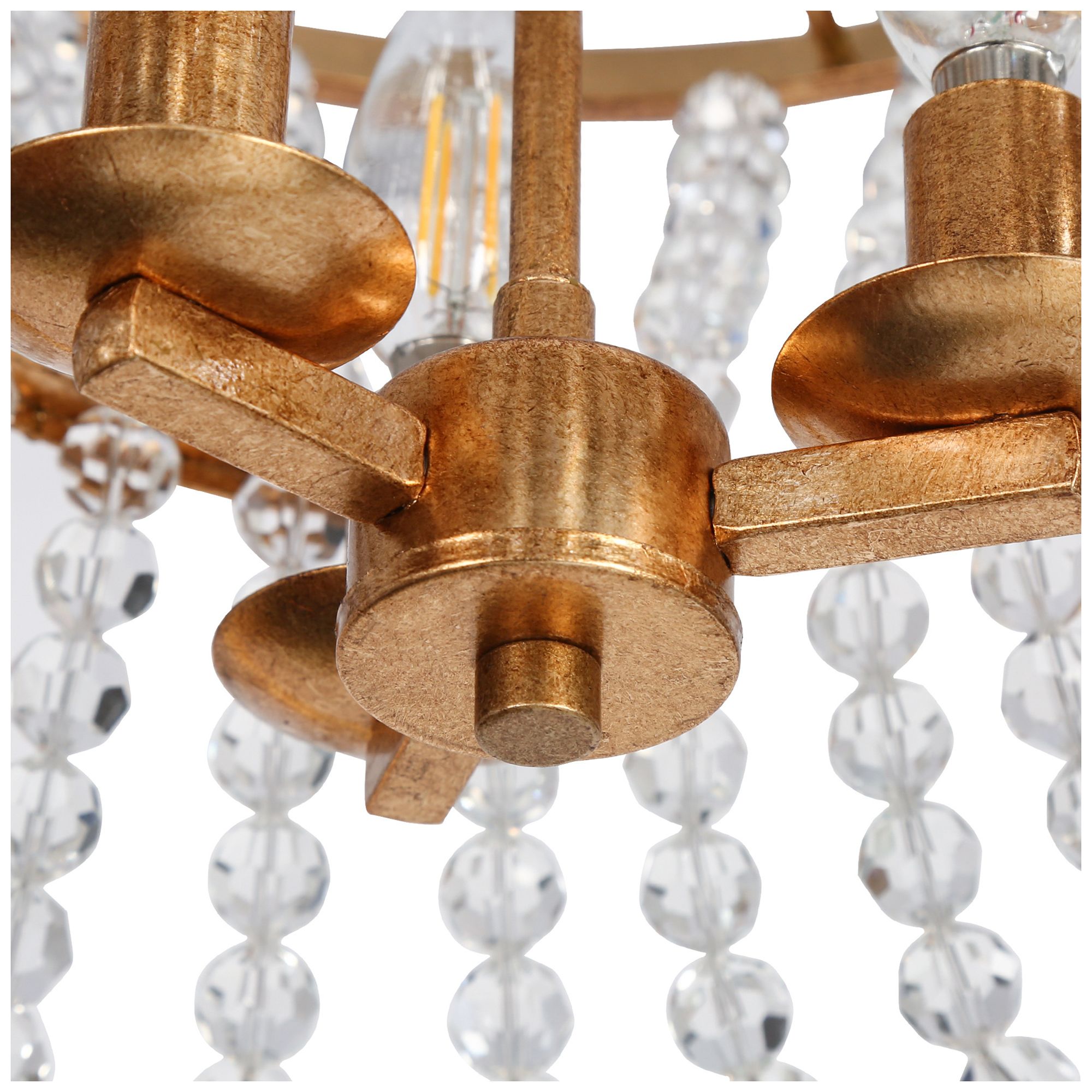 Image 2 Bulbiferum 3-Light Crystal Beads Chandelier - Made to Order more views
