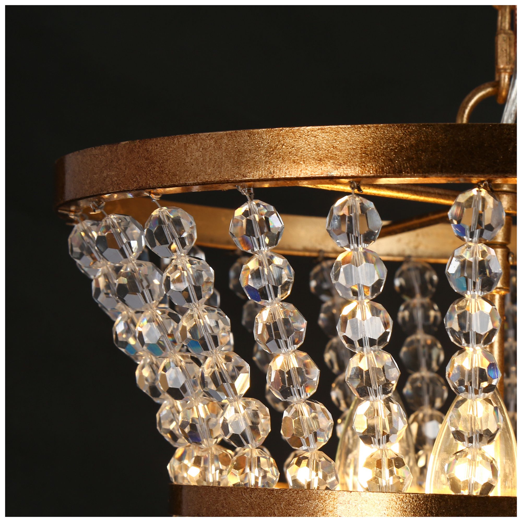 Image 4 Bulbiferum 3-Light Crystal Beads Chandelier - Made to Order more views