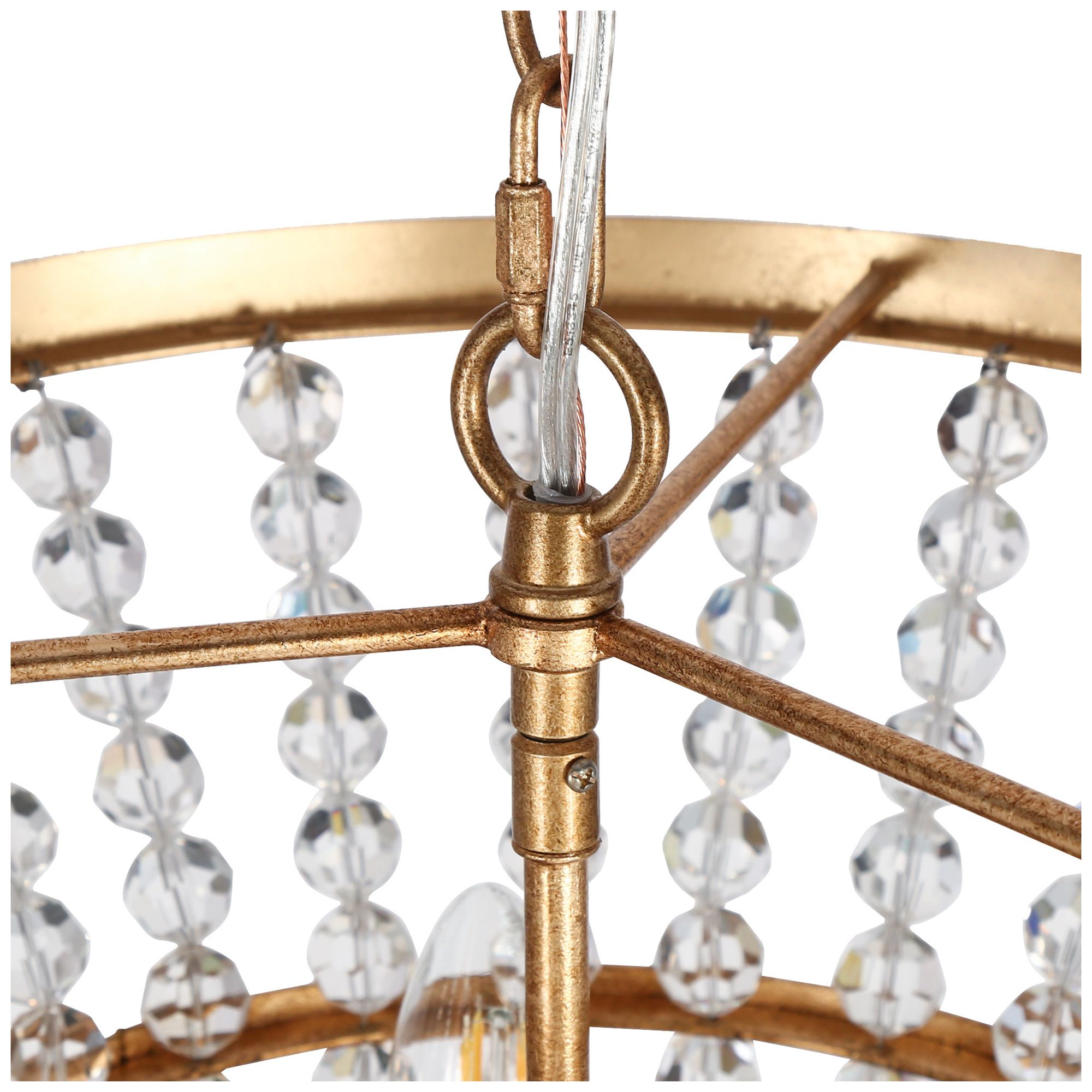 Bulbiferum 3-Light Crystal Beads Chandelier - Made to Order