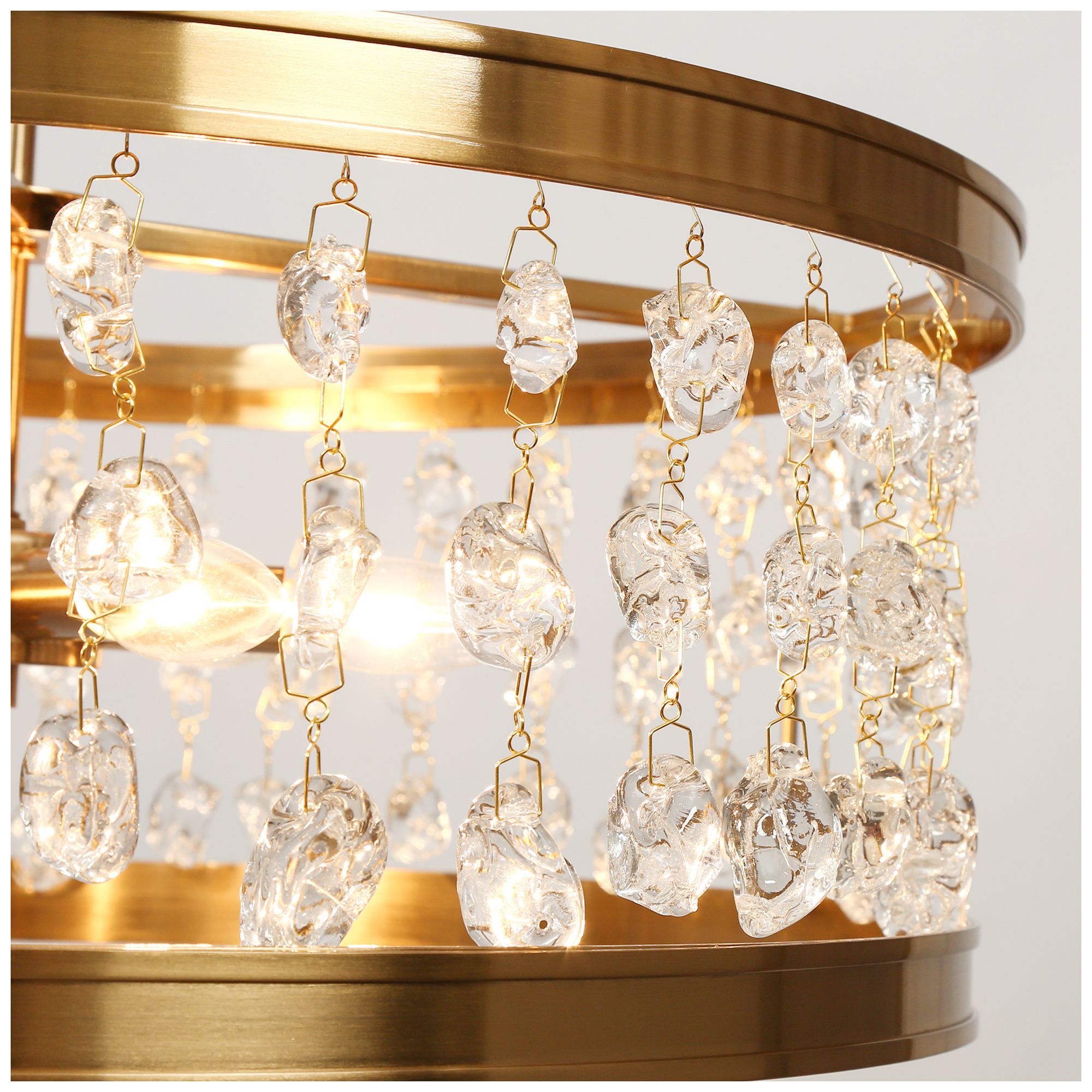 Image 3 Bulbiferum 6-Light Gold Glass Beads Drum Chandelier - Made to Order more views