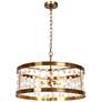 1_Bulbiferum 6-Light Gold Glass Beads Drum Chandelier