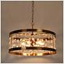 2_Bulbiferum 6-Light Gold Glass Beads Drum Chandelier more views