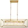 1_Bulbophyllum 36 1/2"W Plating Brass 6-Light Island Pendant
