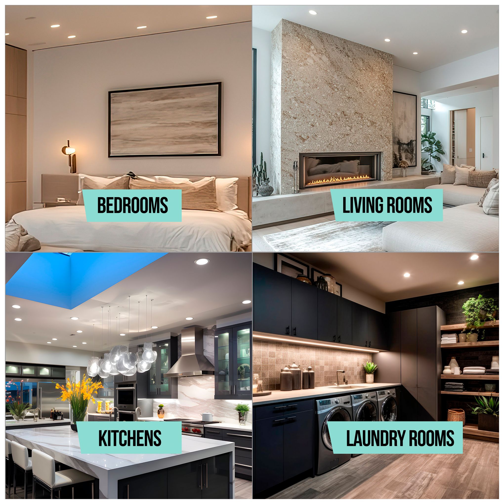 Image 3 Bulbrite 5/6" Downlight Retrofit 4000K Round Dimmable JA8 120V 4PK White more views