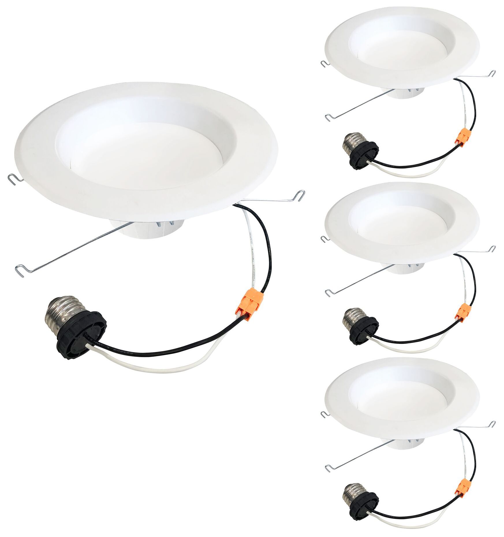 Bulbrite 5/6" Downlight Retrofit 2700K Round Dimmable JA8 120V 4PK Whi