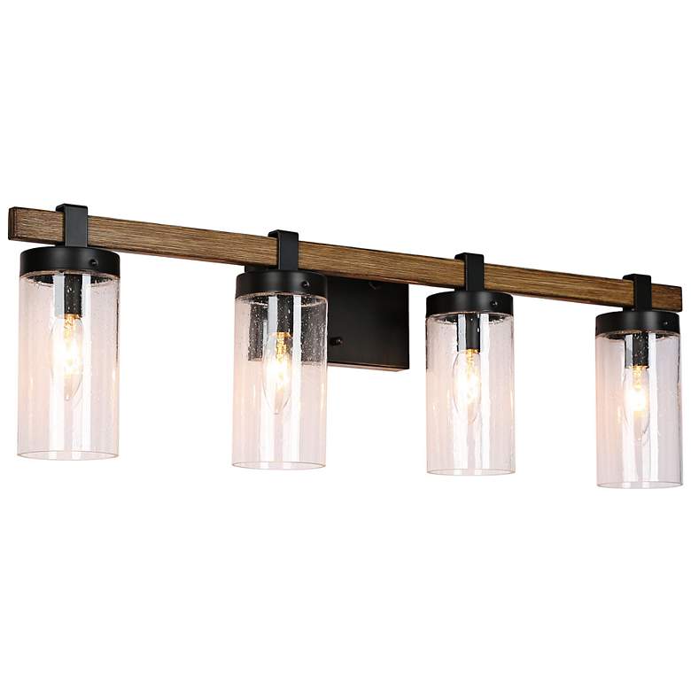 Image 1 Bulin 4-Light 28" Wide Brown Bath Light