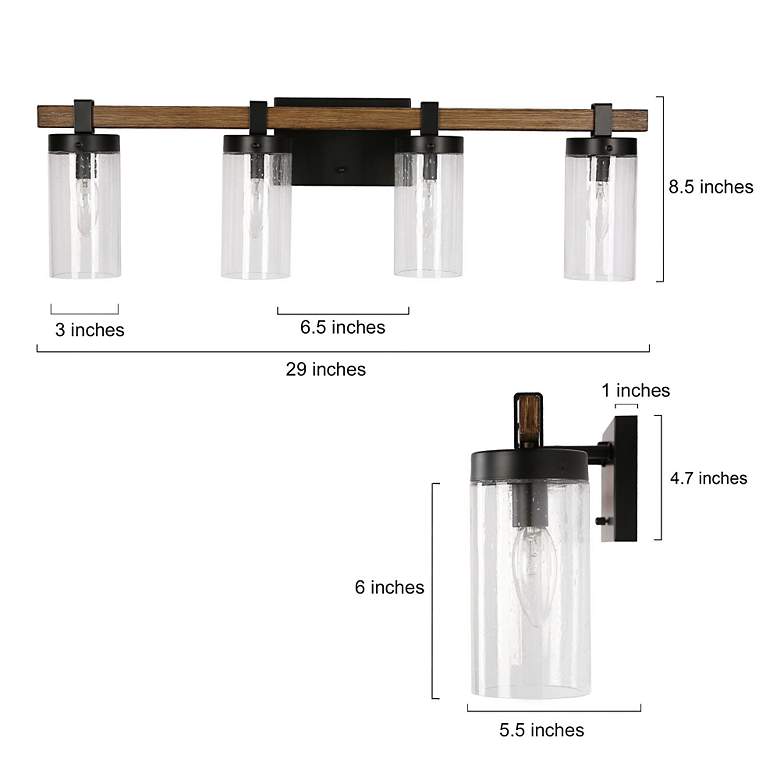 Image 6 Bulin 4-Light 28" Wide Brown Bath Light more views